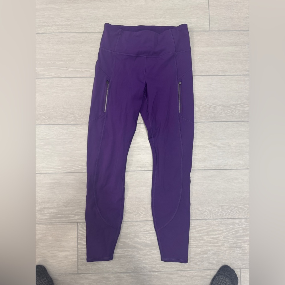 Athleta Rainier Purple High-Waisted Leggings Size S